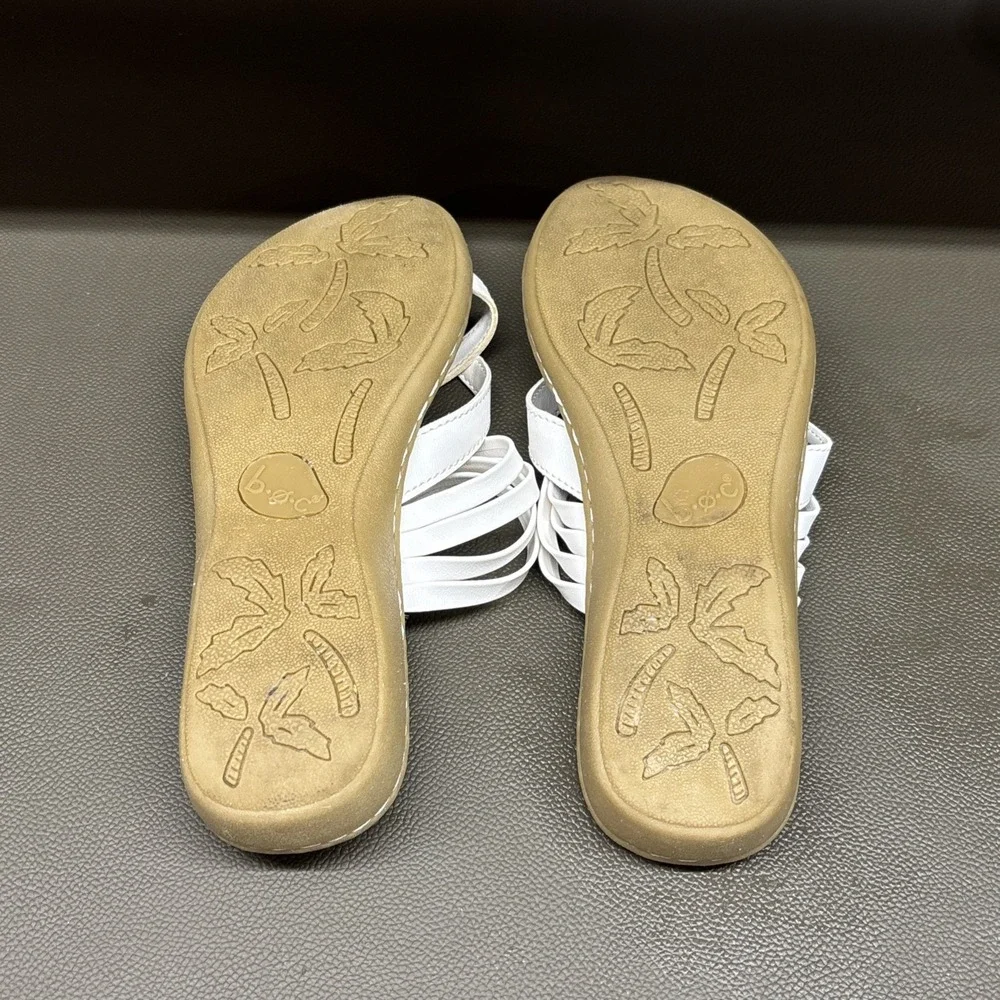 BOC Born  Size9m Womens Sandals White Strappy Shoes Z40101-CHJ22